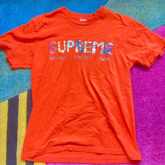 Supreme Rocks Crew Neck T Shirt